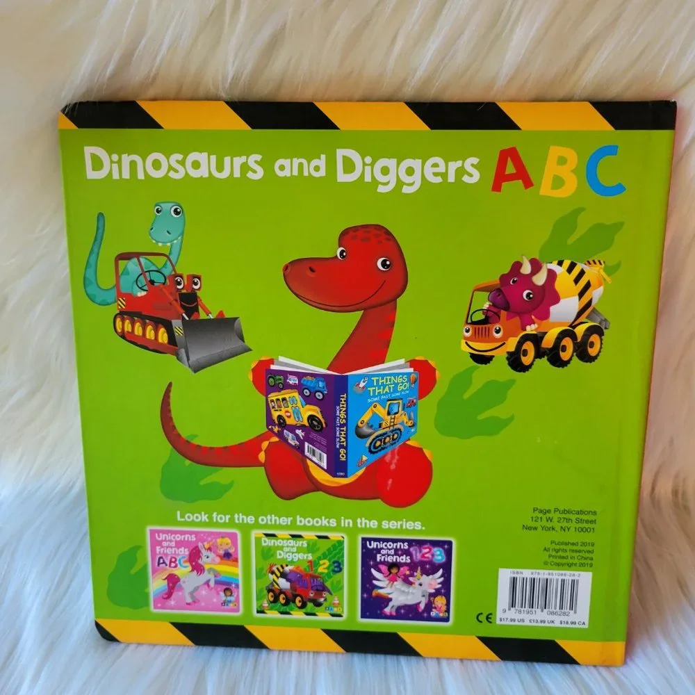 Dinosaurs and Diggers ABC Board Book